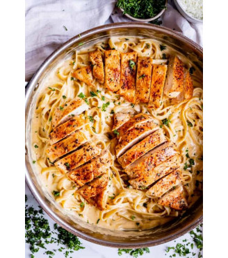 Ayam fettuccine alfredo